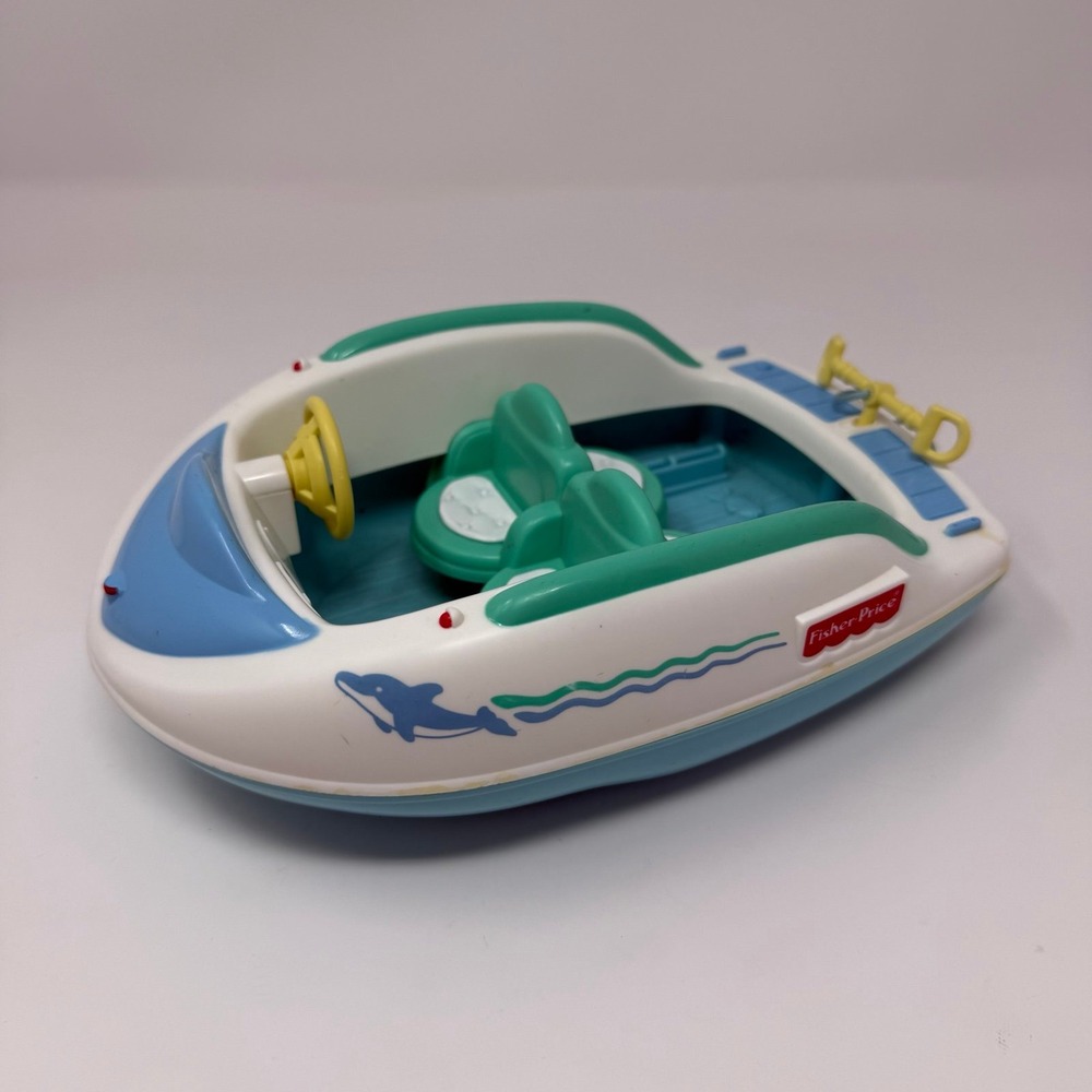 Fisher Price Loving Family Dollhouse Speed Boat From Fun At Lake 1997 vintage